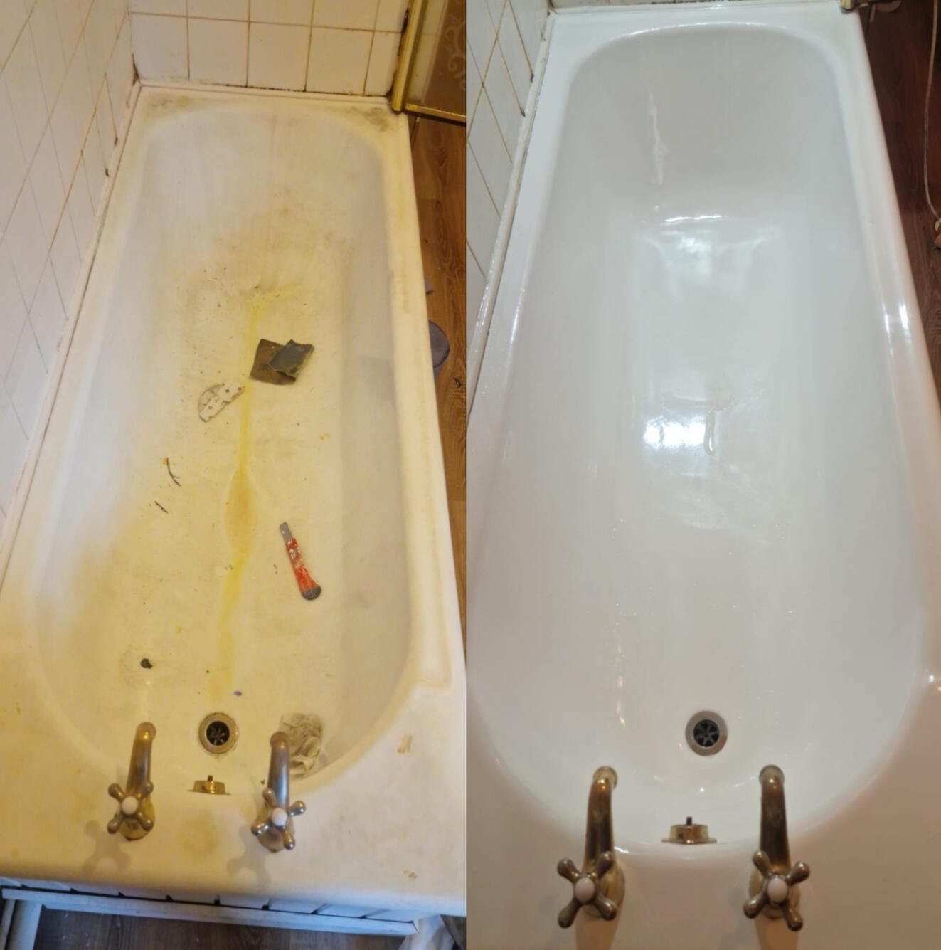 FARMERS BATH RE-ENAMELLED Steel bath resurfaced in Winton Winchester